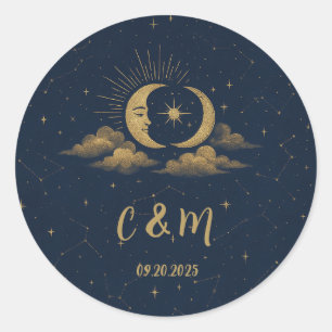 Celestial Moon Wedding Envelope Seal