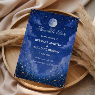 Celestial Moonlit Romantic Save The Date