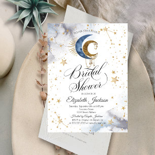 Celestial Moons,Stars Bridal Shower Invitation