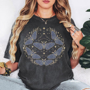 Celestial Moth Constellation Graphic Design T-Shirt
