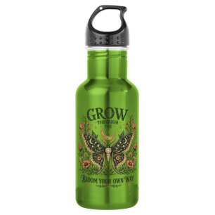 Celestial Moth Floral Sticker 532 Ml Water Bottle