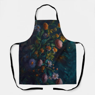 Celestial Moth & Moon Phases – Enchanted Night Apron