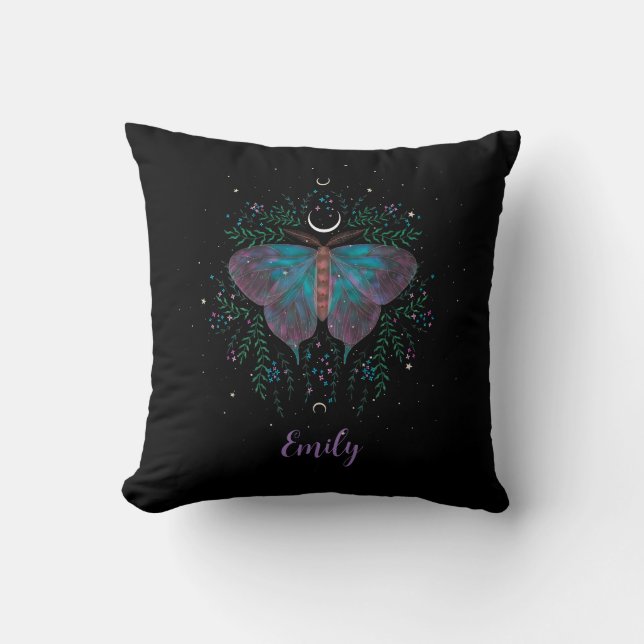Celestial Moth Personalised Cushion (Front)