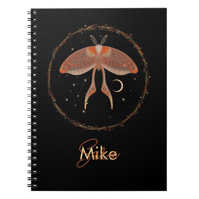 Celestial Moth Personalised  Notebook (Front)