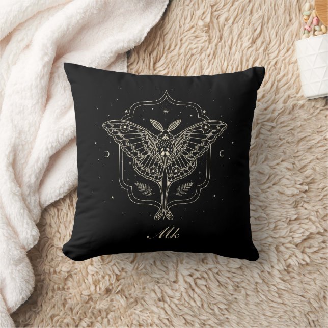 Celestial Moth Personalised Throw Pillow (Blanket)