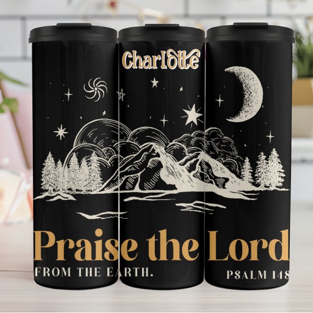 Celestial Mountain Praise the Lord Graphic Thermal Tumbler (Creator Uploaded)