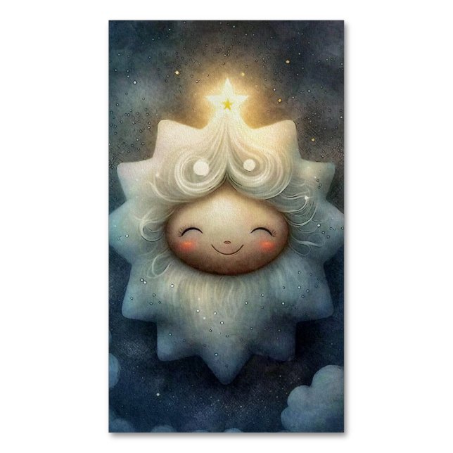 Celestial Mystic Art Magnetic Business Card (Front Vertical)