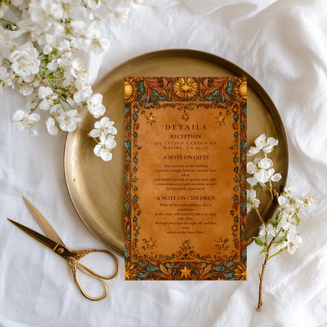 Celestial Mystic Baroque Wedding Enclosure Card (Creator Uploaded)