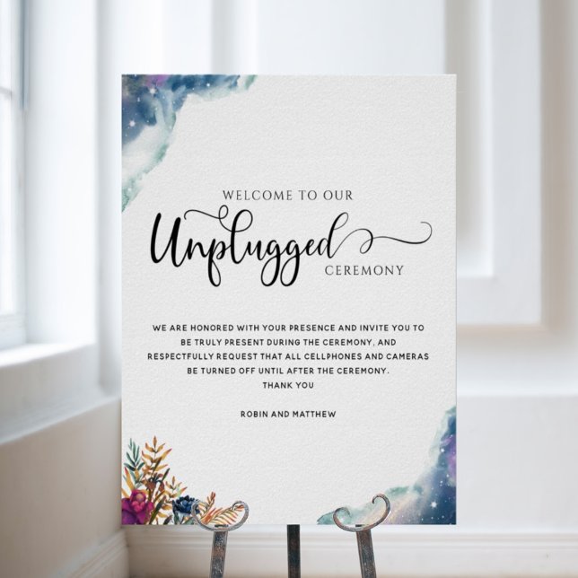 Celestial Mystic Garden Unplugged Ceremony Sign (Creator Uploaded)