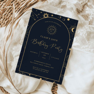 Celestial Mystical Elements Starsign 30th birthday Invitation