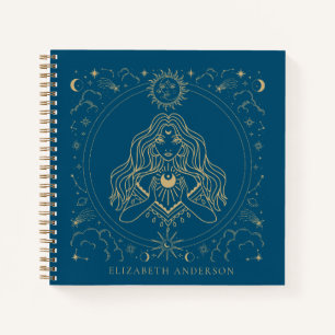 Celestial & Mystical Gold Girl Notebook