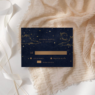Celestial Mystical Gold RSVP Response Card