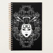 CELESTIAL MYSTICAL JAPANESE GEISHA SPIRIT ON BLACK