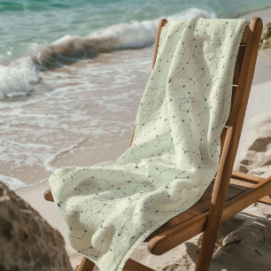 Celestial Mystical Seamless Pattern Beach Towel
