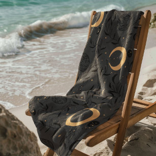 Celestial Mystical Seamless Pattern Beach Towel