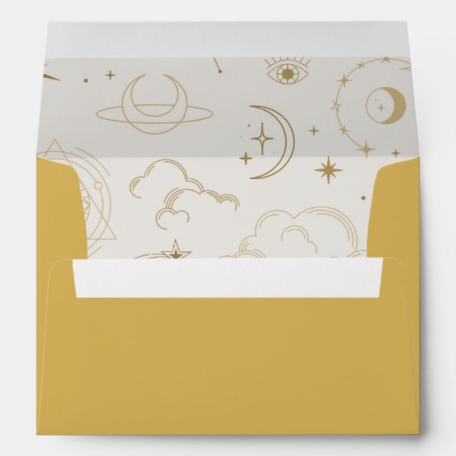 Celestial Mystical Star sign return address  Envelope (Back (Bottom))