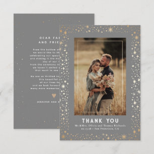 Celestial & Mystical Starry Night Thank You Photo Card