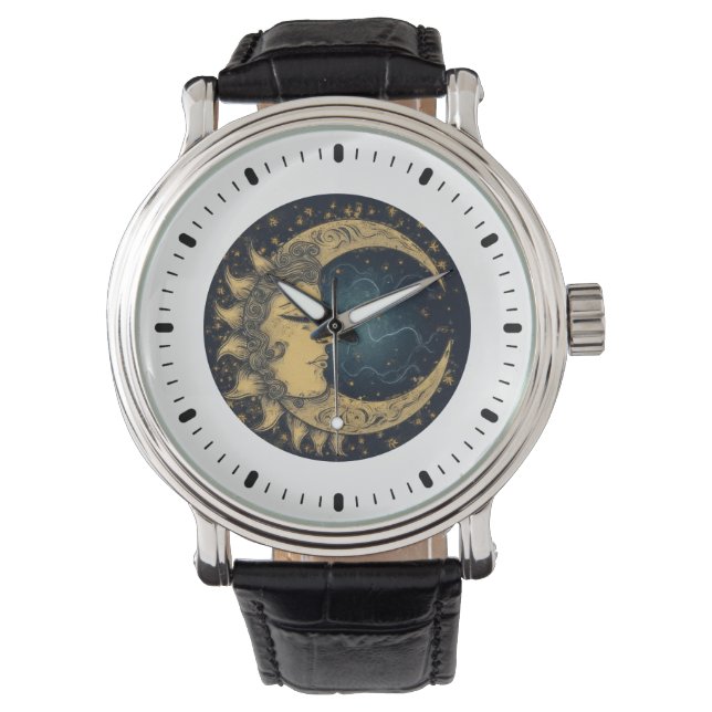 Celestial Mystical Sun Moon  Watch (Front)