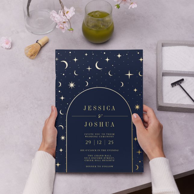 Celestial Navy Arch Frame Star Moon Golden (Creator Uploaded)