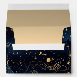 Celestial Navy Gold Envelope