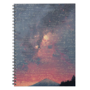 Celestial Nebula Math Spiral Notebook