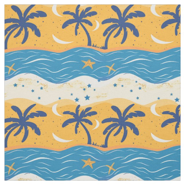 Celestial Night Beach Fabric (Swatch)