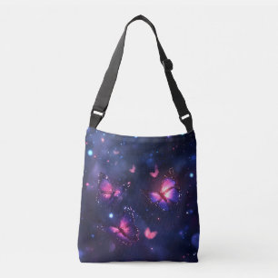 Celestial Night Butterfly Garden Crossbody Bag