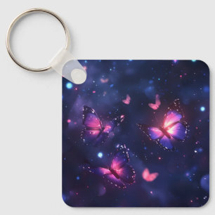 Celestial Night Butterfly Garden Key Ring