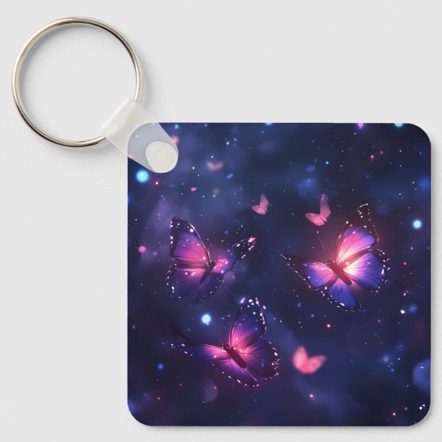 Celestial Night Butterfly Garden Key Ring (Front)
