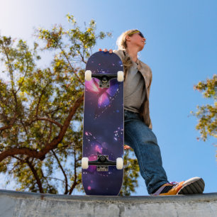 Celestial Night Butterfly Garden Skateboard