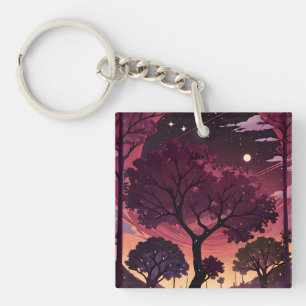 Celestial night key ring
