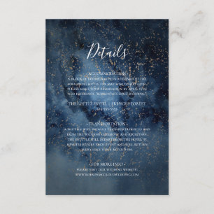 Celestial Night Sky   Gold Details Enclosure Card