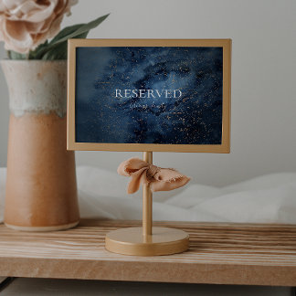 Celestial Night Sky | Gold Reserved Sign