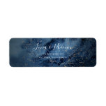 Celestial Night Sky | Gold Return Address Label<br><div class="desc">This celestial night sky | gold return address label is perfect for your enchanted under-the-stars wedding. The dark navy blue watercolor sky, dotted with gold stars, will set the tone for your evening boho outdoor wedding. Personalise it as you wish or keep it as is. Be sure to look through...</div>
