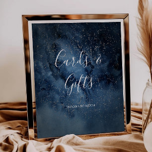 Celestial Night Sky   Silver Cards and Gifts Sign