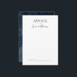 Celestial Night Sky | Silver Wedding Advice Card<br><div class="desc">This celestial night sky | silver wedding advice card is perfect for your enchanted under-the-stars wedding. The dark navy blue watercolor sky, dotted with silver stars, will set the tone for your evening boho outdoor wedding. Personalise it as you wish or keep it as is. Be sure to look through...</div>