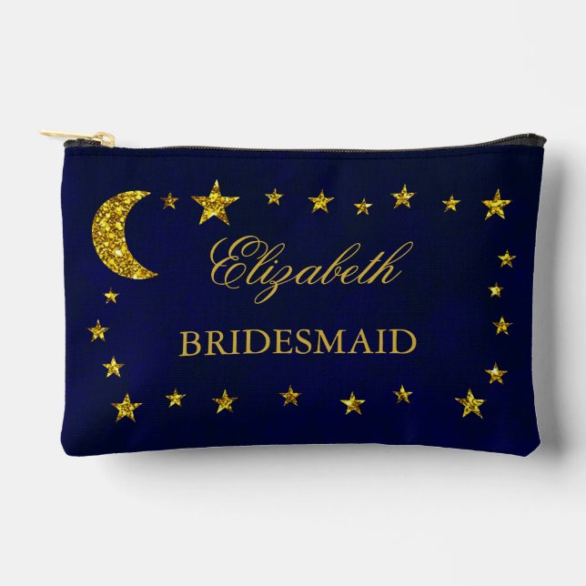 Celestial Night Sky Wedding Accessory Pouch (Front)
