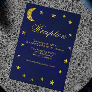 Celestial Night Sky Wedding Reception Enclosure Card