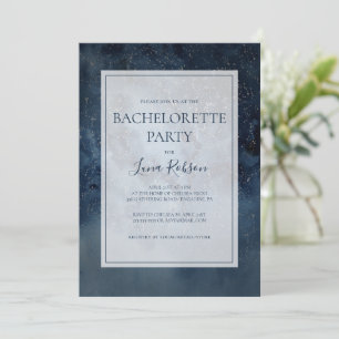 Celestial Night Sky With Frame Bachelorette Party Invitation