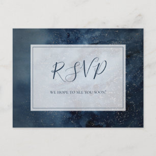 Celestial Night Sky With Frame Song Request RSVP Postcard