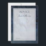 Celestial Night Sky With Frame Wedding Advice Card<br><div class="desc">This celestial night sky with frame wedding advice card is perfect for your enchanted under-the-stars wedding. The dark navy blue watercolor sky, dotted with silver stars, will set the tone for your evening boho outdoor wedding. Personalise it as you wish or keep it as is. Be sure to look through...</div>