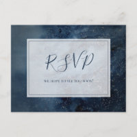 Celestial Night Sky With Frame Wedding RSVP