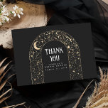 Celestial Night Stars Elegant Thank You<br><div class="desc">Celestial black thank you cards</div>