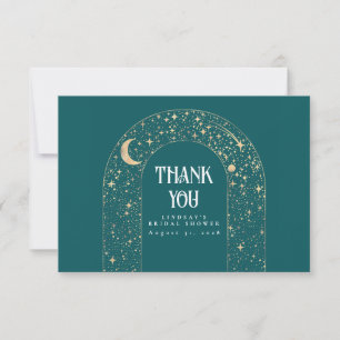 Celestial Night Stars Elegant Thank You Card