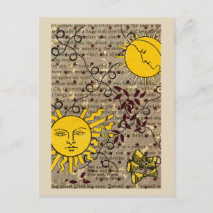 Celestial Nights Ascension Sun Moon Postcard