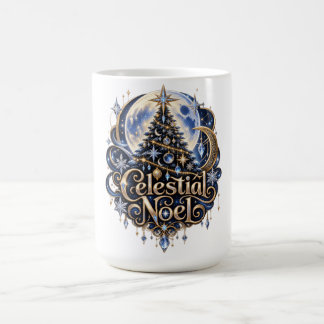Celestial Noel Moon and Stars Coffee Mug