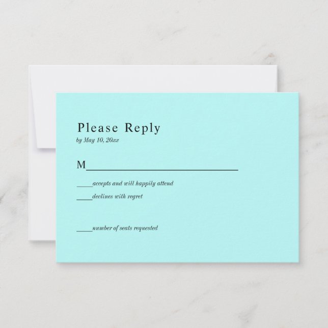 Celestial Northern Lights Wedding RSVP Card (Front)