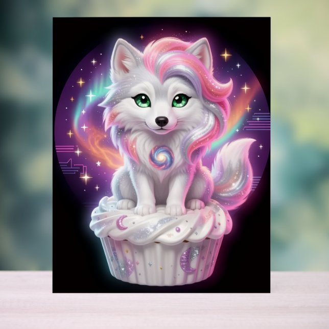 Celestial Nursery Guardian Fox Cub Poster | Cosmic (Neutral)
