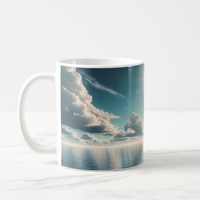 Celestial Ocean Waves Gift Mug – Sky, Sea Gift (Left)