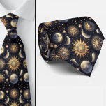 Celestial Pattern Diamond Tie<br><div class="desc">Celestial Sun, Moon, Planet & Stars Necktie Bring the cosmos to your wardrobe with this striking celestial-themed necktie. Featuring intricate sun, moon, planet, and star motifs, this tie blends celestial wonder with sophisticated style. Perfect for those who love astronomy, astrology, or just want to add a unique statement piece to...</div>